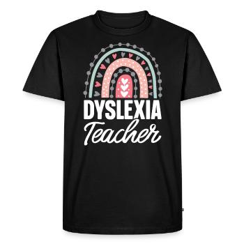 Dyslexia Teacher Dyslexia Awareness Dyslexic - Men's Premium Organic T-Shirt - black - Front - Nico (187cm)