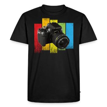 Cool camera subject - Men's Premium Organic T-Shirt - black - Front - Nico (187cm)