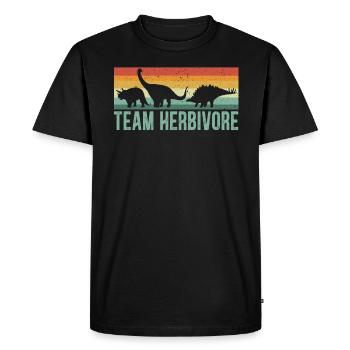 Équipe Herbivore Végétarien Veggies Dinosaure Vegan - T-shirt Premium bio Homme - noir - Devant - Nico (187cm)
