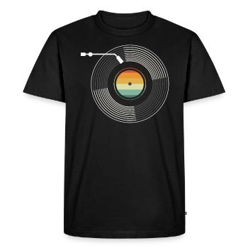 Lecteur de disque vinyle Classic Music Player - T-shirt Premium bio Homme - noir - Devant - Nico (187cm)
