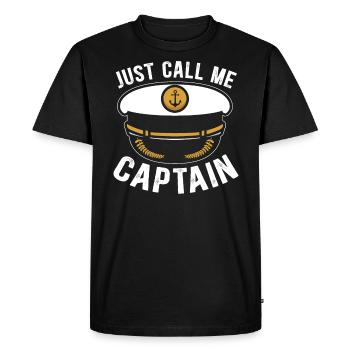 Appelez-moi simplement Capitaine Marin Chef Mate Marin - T-shirt Premium bio Homme - noir - Devant - Nico (187cm)