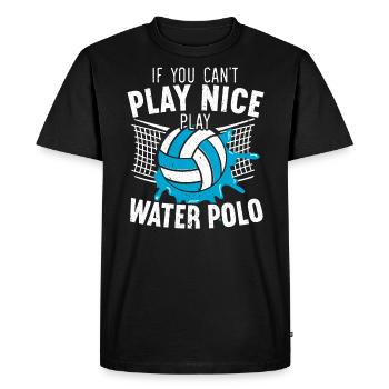 Water-polo Water-polo Waterpolo - T-shirt Premium bio Homme - noir - Devant - Nico (187cm)