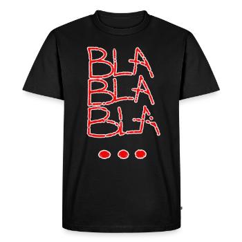 BLABLABLA... - Men's Premium Organic T-Shirt - black - Front - Nico (187cm)