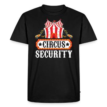 Cirque Sécurité Cirque Événement Personnel Carnaval - T-shirt Premium bio Homme - noir - Devant - Nico (187cm)