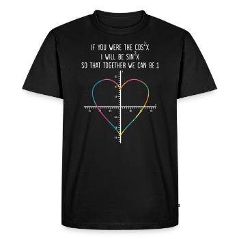 Mathematics Teacher Student Mathematician Valentine's Day - Men's Premium Organic T-Shirt - black - Front - Nico (187cm)