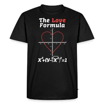 The Love Formula Math Teacher Valentine's Day - Men's Premium Organic T-Shirt - black - Front - Nico (187cm)