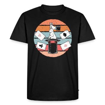 Magicien Tours de magie Magie Illusionniste Magicien - T-shirt Premium bio Homme - noir - Devant - Nico (187cm)