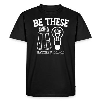 Believer Christ Jesus Son of God Religion - Men's Premium Organic T-Shirt - black - Front - Nico (187cm)