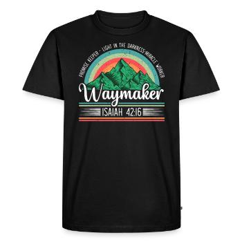 Believer Christ Jesus Son of God Religion - Men's Premium Organic T-Shirt - black - Front - Nico (187cm)