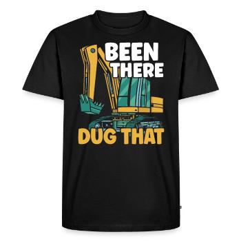 Been There Dug That Excavator Construction Digger - Men's Premium Organic T-Shirt - black - Front - Nico (187cm)