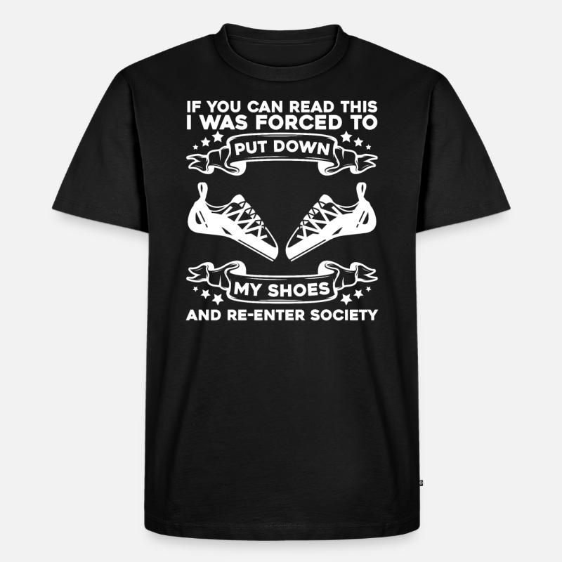 Bouldern - Männer Premium Bio T-Shirt - Schwarz