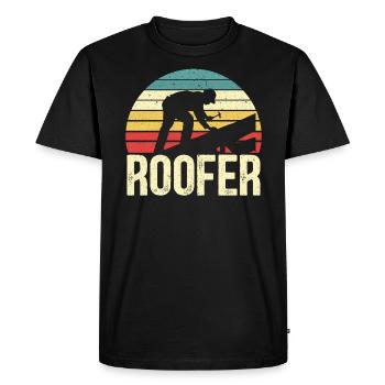 Roofer Roof Mechanic Roofing Contractor Profession - Men's Premium Organic T-Shirt - black - Front - Nico (187cm)