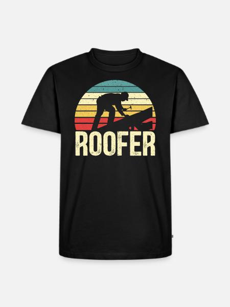 Dachdecker Dachdecker Mechaniker Dachdecker Beruf - Männer Premium Bio T-Shirt - Schwarz