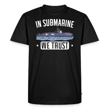 Dans Submarine We Trust Ocean Nautical Submariner - T-shirt Premium bio Homme - noir - Devant - Nico (187cm)