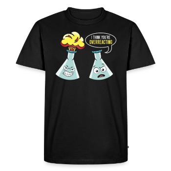 Funny Science Experiement Biology Scientist - Men's Premium Organic T-Shirt - black - Front - Nico (187cm)