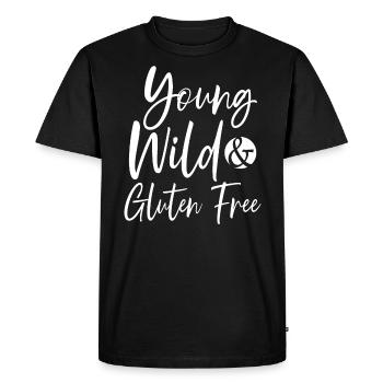 Jeune maladie cœliaque sauvage et sans gluten - T-shirt Premium bio Homme - noir - Devant - Nico (187cm)