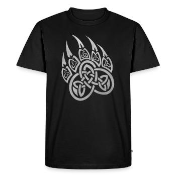 Berserker Rune Bear Paw Viking Design - T-shirt Premium bio Homme - noir - Devant - Nico (187cm)