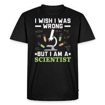 Science Lover Biology Teacher Scientist Chemistry - Men's Premium Organic T-Shirt - black - Front - Nico (187cm)