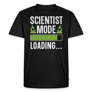 Science Mode Loading Scientist Biology Chemistry - Men's Premium Organic T-Shirt - black - Front - Nico (187cm)