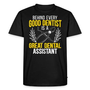 Behind Every Good Dentist Is A Dental Assistant - Men's Premium Organic T-Shirt - black - Front - Nico (187cm)