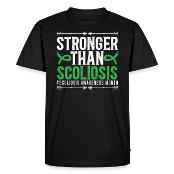 Plus fort que la scoliose Chirurgie du dos de fusion vertébrale - T-shirt Premium bio Homme - noir - Devant - Nico (187cm)