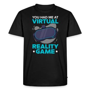 Virtual Reality VR Gamer Technology Gaming - Men's Premium Organic T-Shirt - black - Front - Nico (187cm)