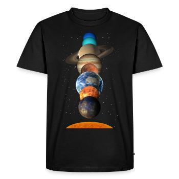 Système solaire - T-shirt Premium bio Homme - noir - Devant - Nico (187cm)