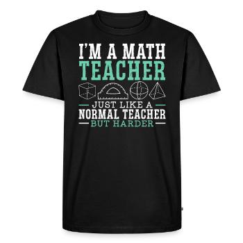 I'm A Math Teacher Mathematician Mathematics - Men's Premium Organic T-Shirt - black - Front - Nico (187cm)