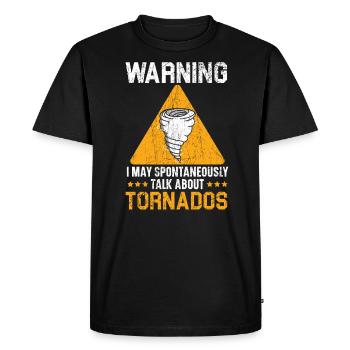 Je peux parler spontanément de Tornados Weatherman - T-shirt Premium bio Homme - noir - Devant - Nico (187cm)