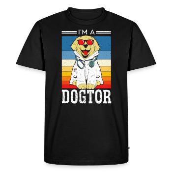 I'm A Dogtor Veterinarian Animal Doctor Future Vet - Men's Premium Organic T-Shirt - black - Front - Nico (187cm)