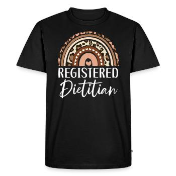 Diététiste professionnelle Nutrionist Diet Nutrition Job - T-shirt Premium bio Homme - noir - Devant - Nico (187cm)