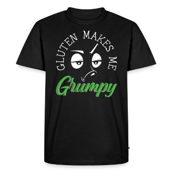 Le gluten me rend grincheux sensibilisation à la maladie cœliaque - T-shirt Premium bio Homme - noir - Devant - Nico (187cm)
