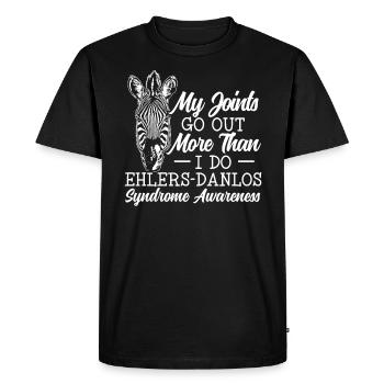 My Joints Go Out More Than I Do Ehlers-Danlos - Men's Premium Organic T-Shirt - black - Front - Nico (187cm)