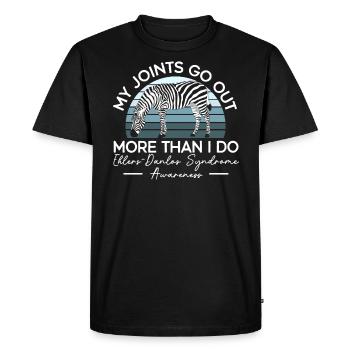 My Joints Go Out More Than I Do Ehlers-Danlos - Men's Premium Organic T-Shirt - black - Front - Nico (187cm)