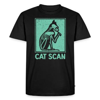 Cat Scan Radiologue Technologue En Radiologie - T-shirt Premium bio Homme - noir - Devant - Nico (187cm)