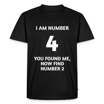 IAMNUMBER4 - Men's Premium Organic T-Shirt - black - Front - Nico (187cm)