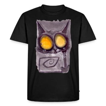 Série Cat 10 - T-shirt Premium bio Homme - noir - Devant - Nico (187cm)