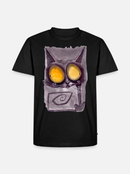 Seriële Cat 10 - Mannen Premium Bio T-shirt - zwart