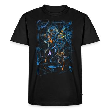 Fantaisie abstraite - T-shirt Premium bio Homme - noir - Devant - Nico (187cm)