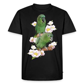 The farinous parrot - Men's Premium Organic T-Shirt - black - Front - Nico (187cm)