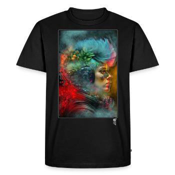 I AM WHO I AM - by ArtBirdy - Männer Premium Bio T-Shirt - Schwarz - Vorne - Nico (187cm)