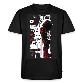Design de graffiti spuky réalisé par ART8NS Art ON streetwear - T-shirt Premium bio Homme - noir - Devant - Nico (187cm)