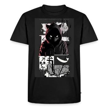 Cat Graffiti Design by ART8NS Art ON Streetwear - Men's Premium Organic T-Shirt - black - Front - Nico (187cm)