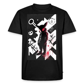 Bunny Graffiti Design par ART8NS Art ON Streetwear - T-shirt Premium bio Homme - noir - Devant - Nico (187cm)