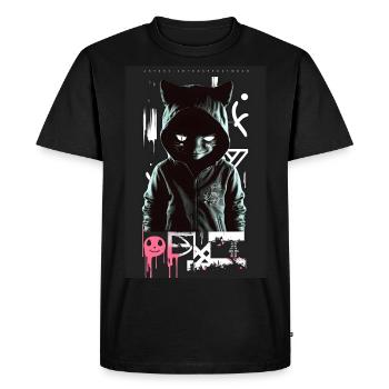 Crazy Graffiti Cat by ART8NS Art ON Streetwear - Men's Premium Organic T-Shirt - black - Front - Nico (187cm)