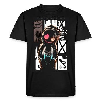 Anonymus love par ART8NS - Art ON Streetwear - T-shirt Premium bio Homme - noir - Devant - Nico (187cm)
