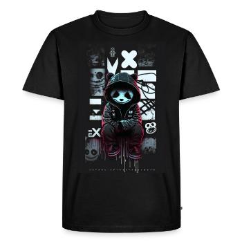 Panda par ART8NS - Art ON Streetwear - T-shirt Premium bio Homme - noir - Devant - Nico (187cm)