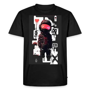 Cyberpunk par ART8NS - Art ON Streetwear - T-shirt Premium bio Homme - noir - Devant - Nico (187cm)