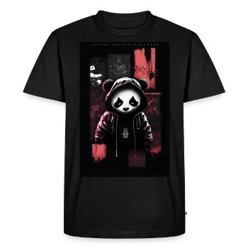 Panda par ART8NS - Art ON Streetwear - T-shirt Premium bio Homme - noir - Devant - Nico (187cm)