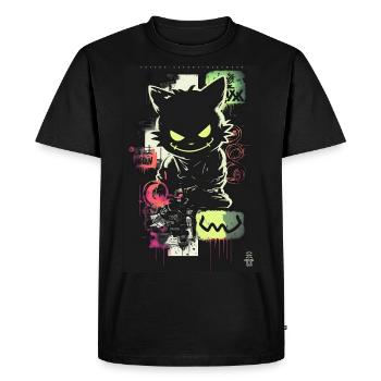 BadCat par ART8NS - Art ON Streetwear - T-shirt Premium bio Homme - noir - Devant - Nico (187cm)